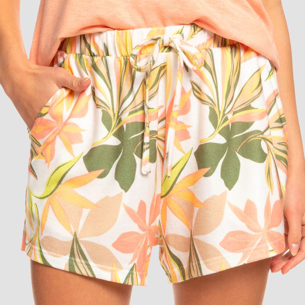 Roxy Fool For Lounge Multi Snow White Salty Subtly Shorts Love Cosy 
