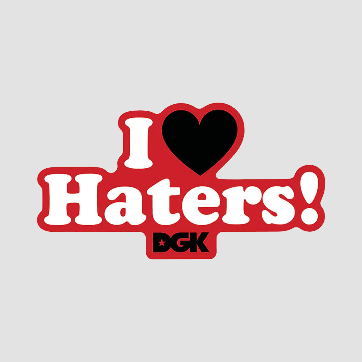 DGK Haters Sticker Red/White/Black 130x70mm