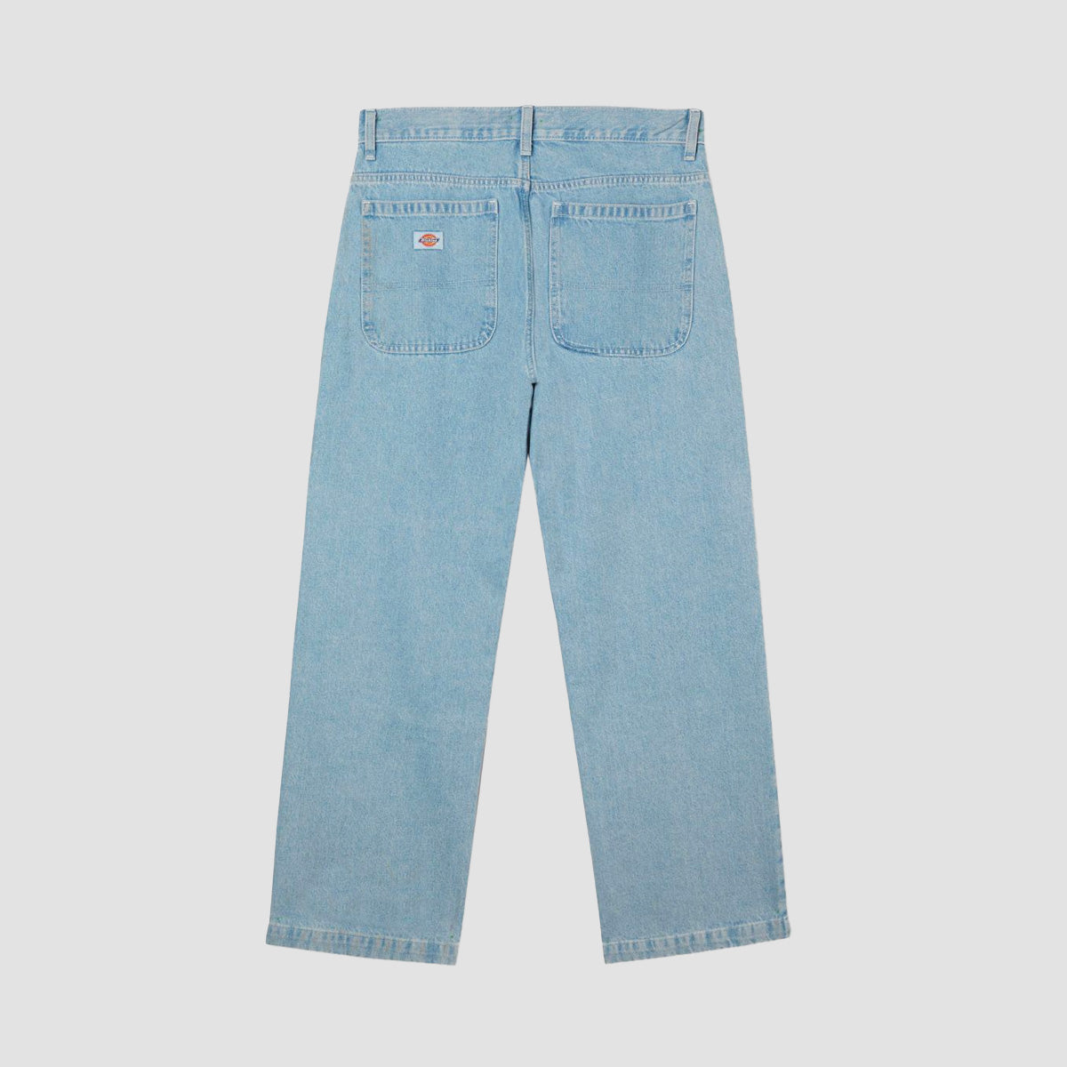 【2plan】Lighton Washed Double Knee Pants Dickies Double Knee Relaxed Fit Jeans Light Wash