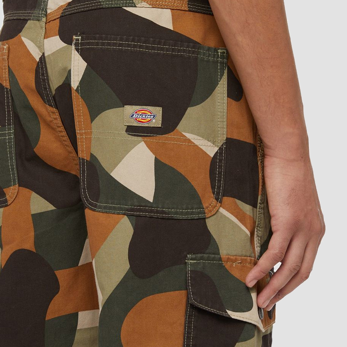 Dickies Duck Canvas Camo Cargo Pants Imperial Green