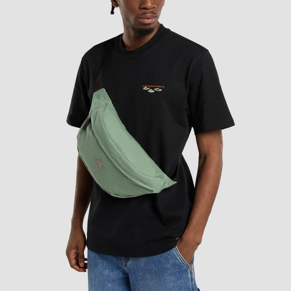 Dickies Duck Canvas Cross Body Bag Sea Spray