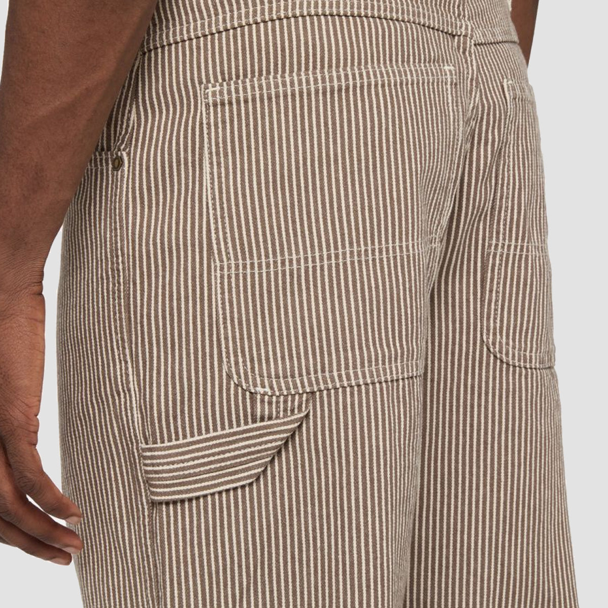 Dickies Garyville Hickory Stripe Trousers Mushroom