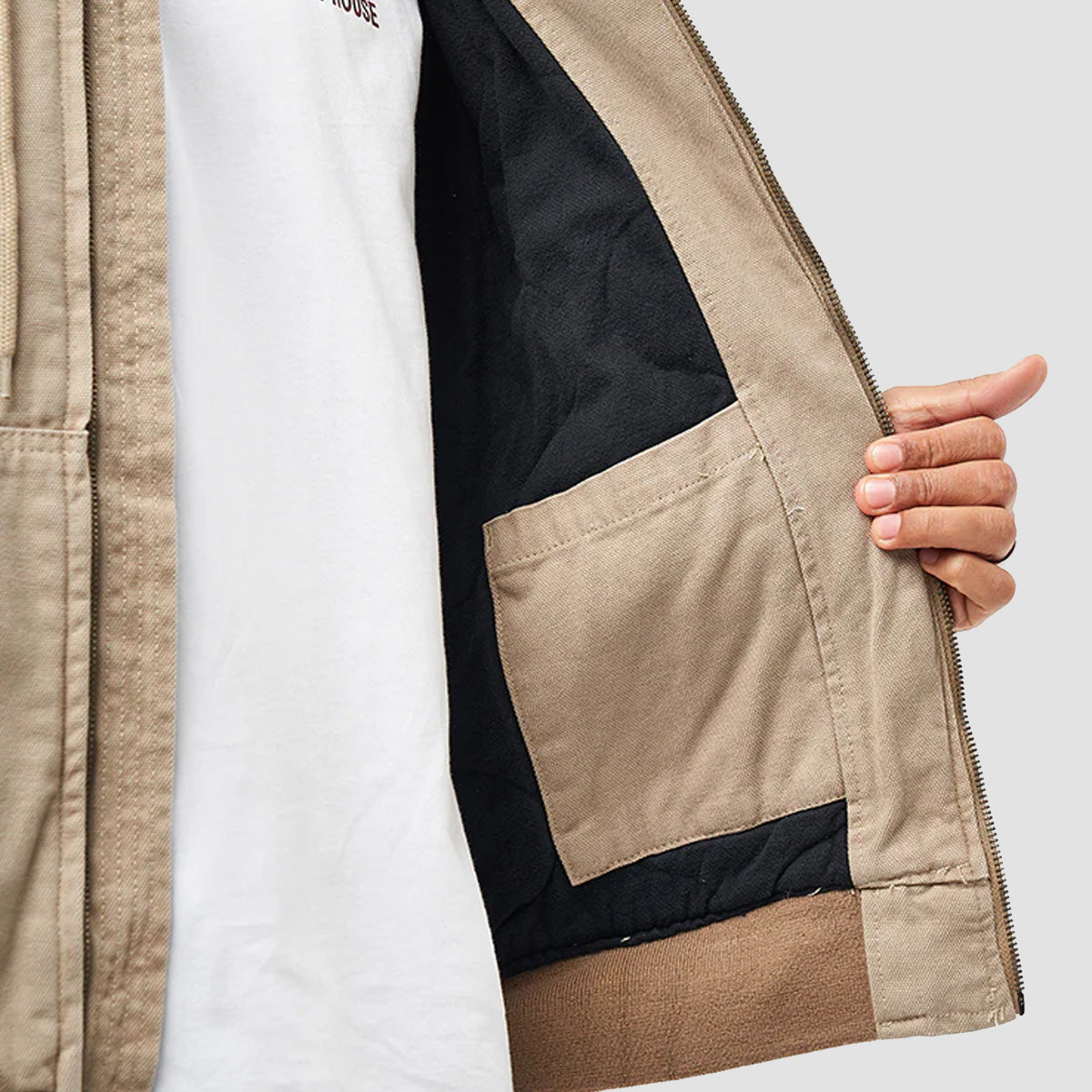 Dickies Hilham Hooded Canvas Jacket Desert Sand