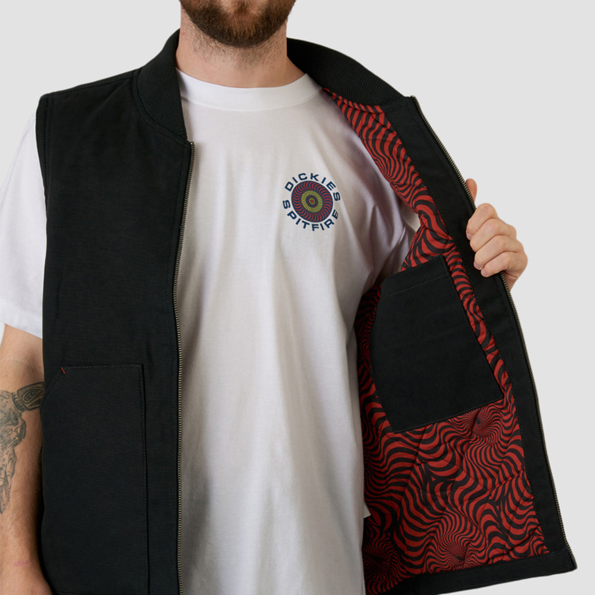 Dickies SKATEBOARDING×Spitfire VEST Dickies X Spitfire Vest (Black)