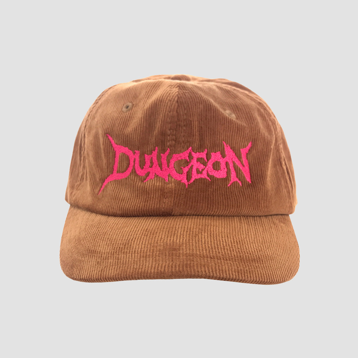 Dungeon Logo Cord Cap Camel/Neon Pink