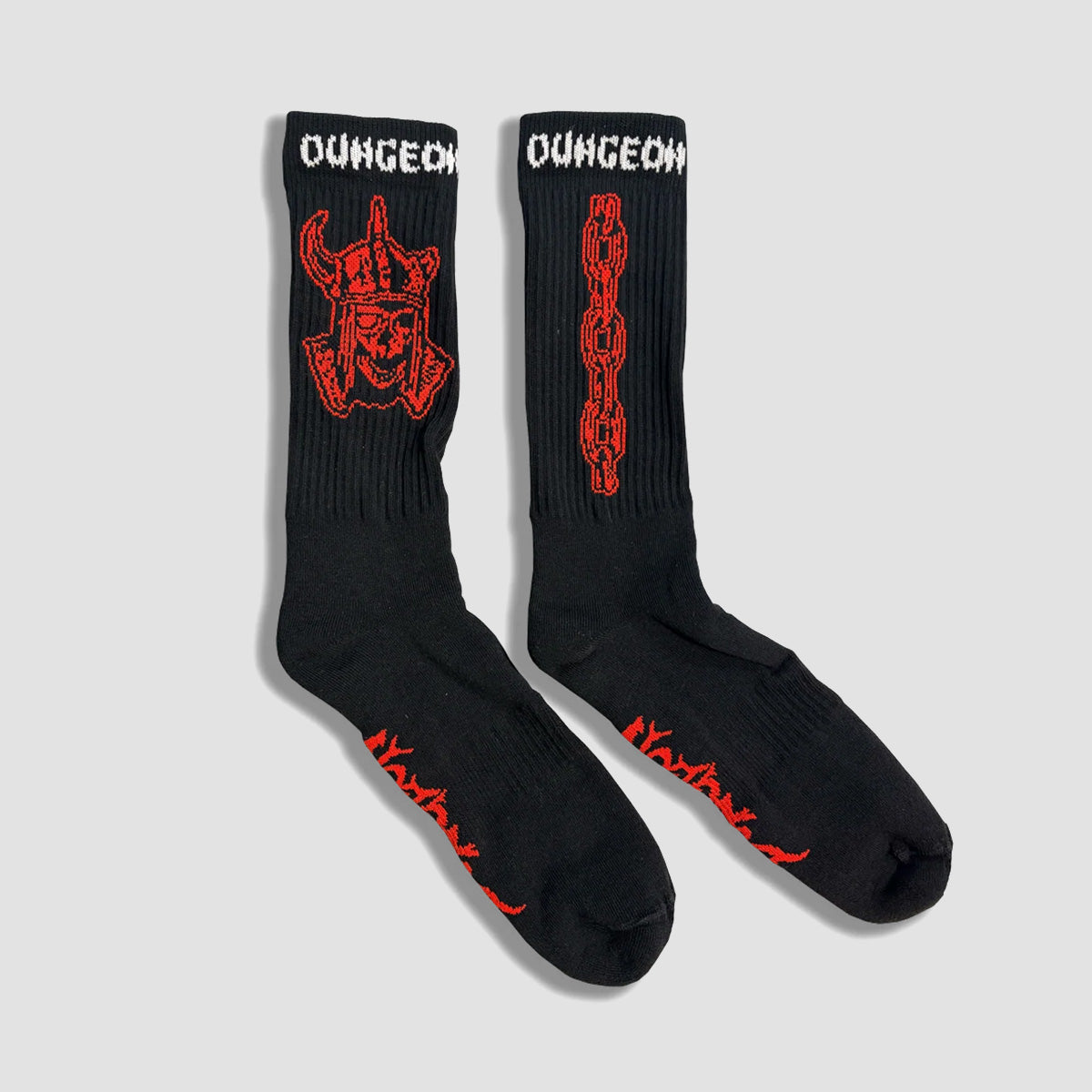 Dungeon Riddle Master Socks Black/Red