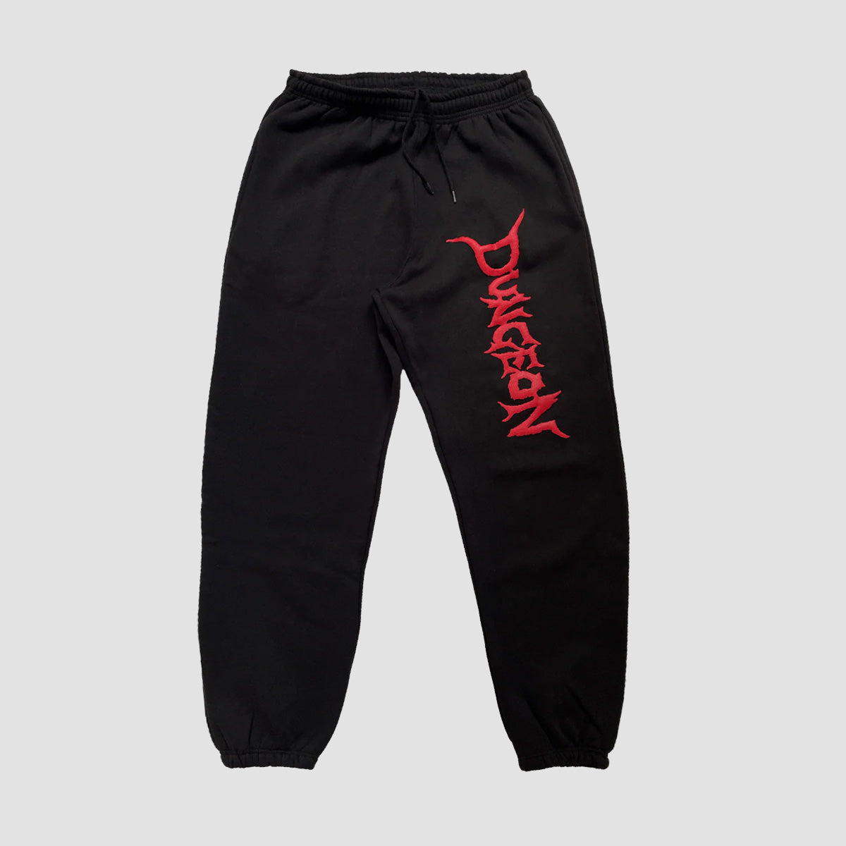 Dungeon Scrawl Logo Sweatpants Black/Red Puff Print