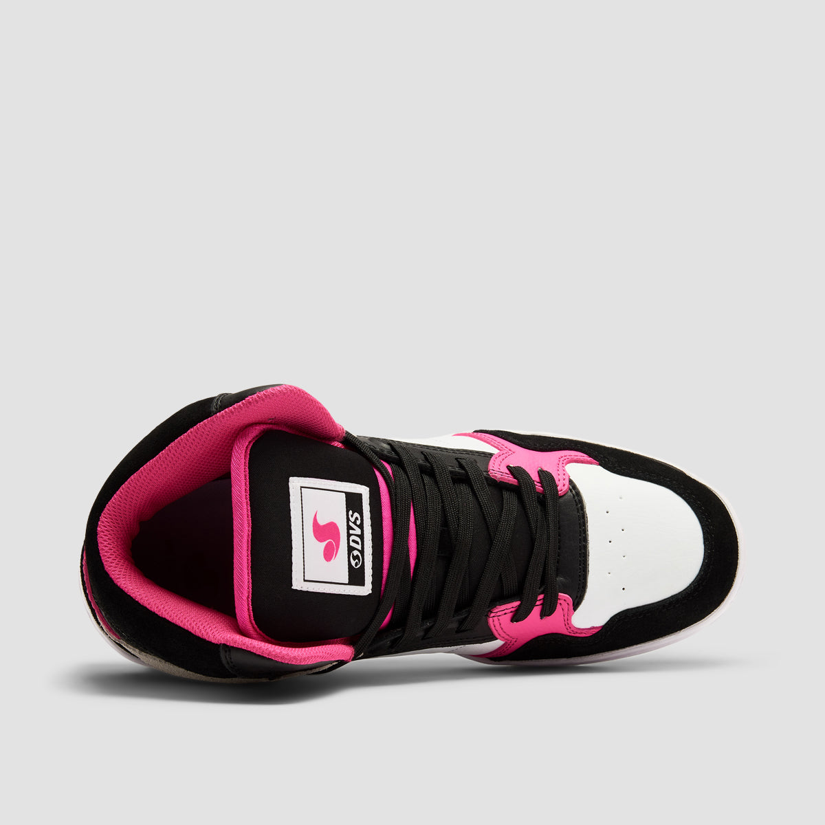 DVS Honcho High Top Shoes - Black/White/Pink Suede - Womens