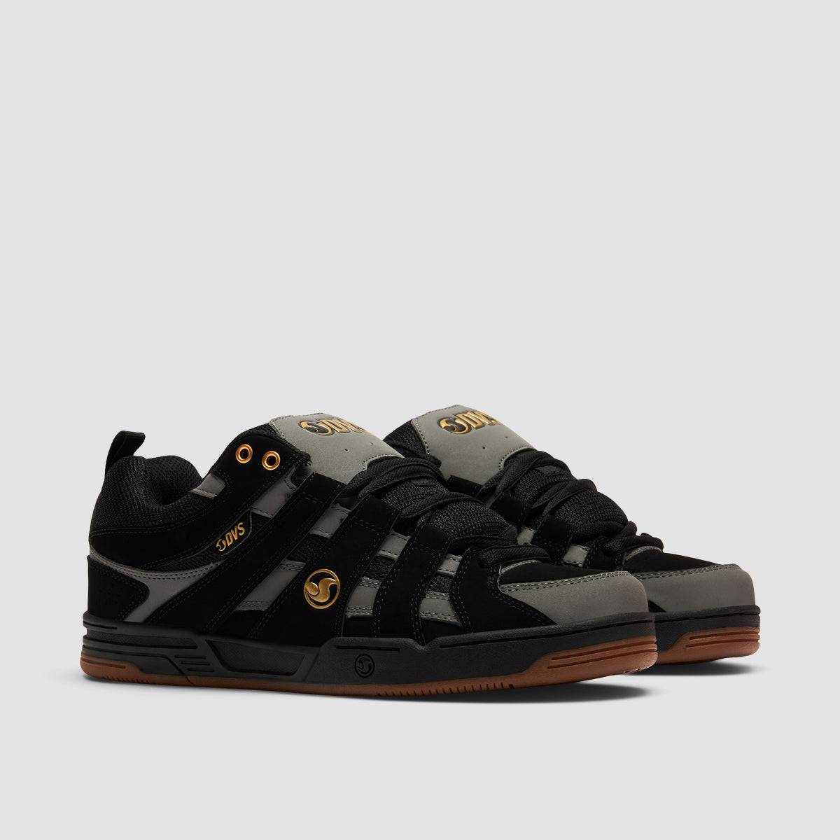 DVS Primo Shoes - Black/Charcoal/Gold Nubuck