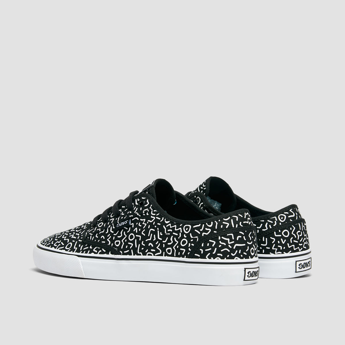 DVS Rico CT Shoes - Black/White/Print Canvas