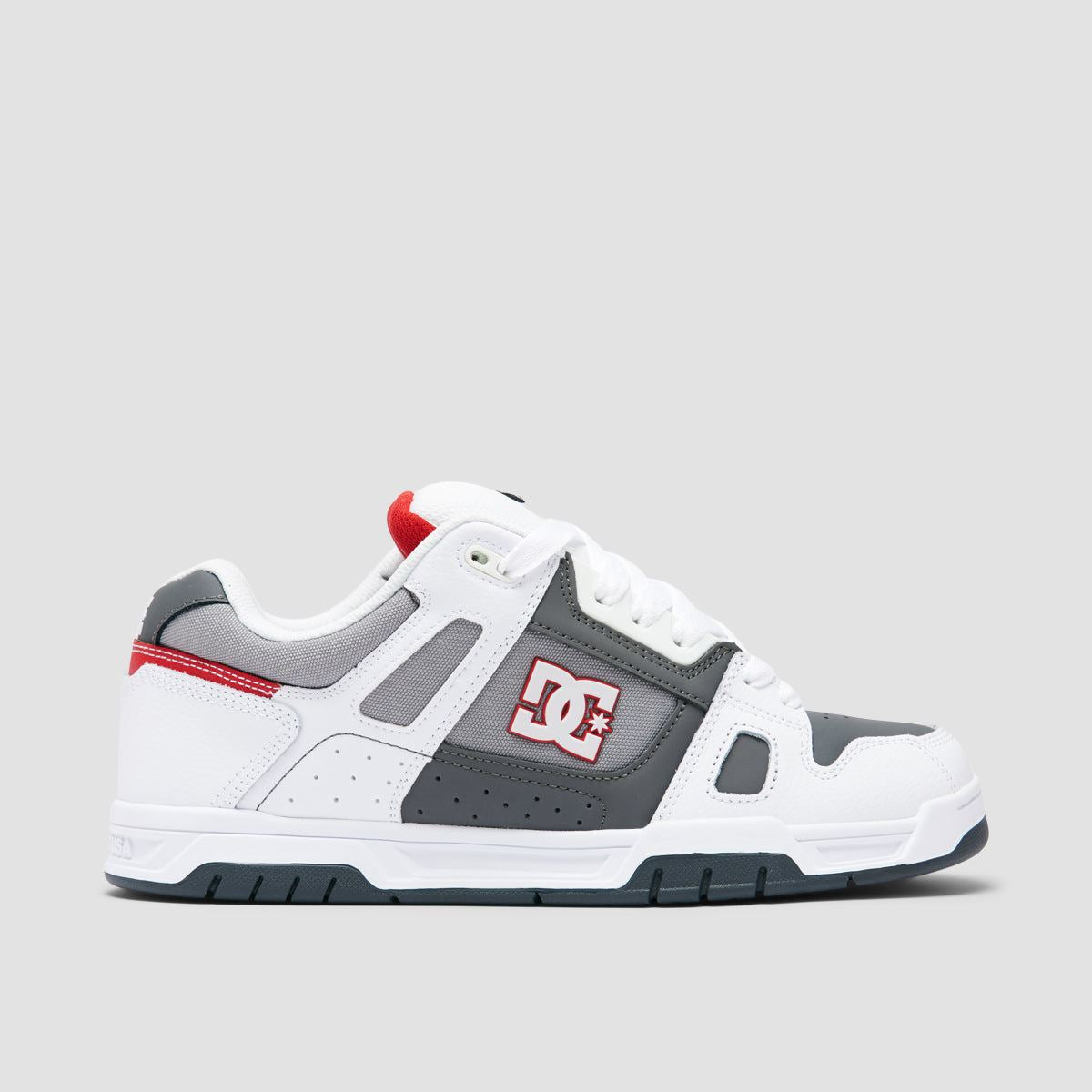 DC Stag Shoes - White/Grey/Grey