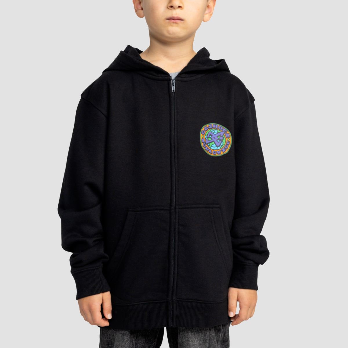DC Spinner Zip Hoodie Black - Kids