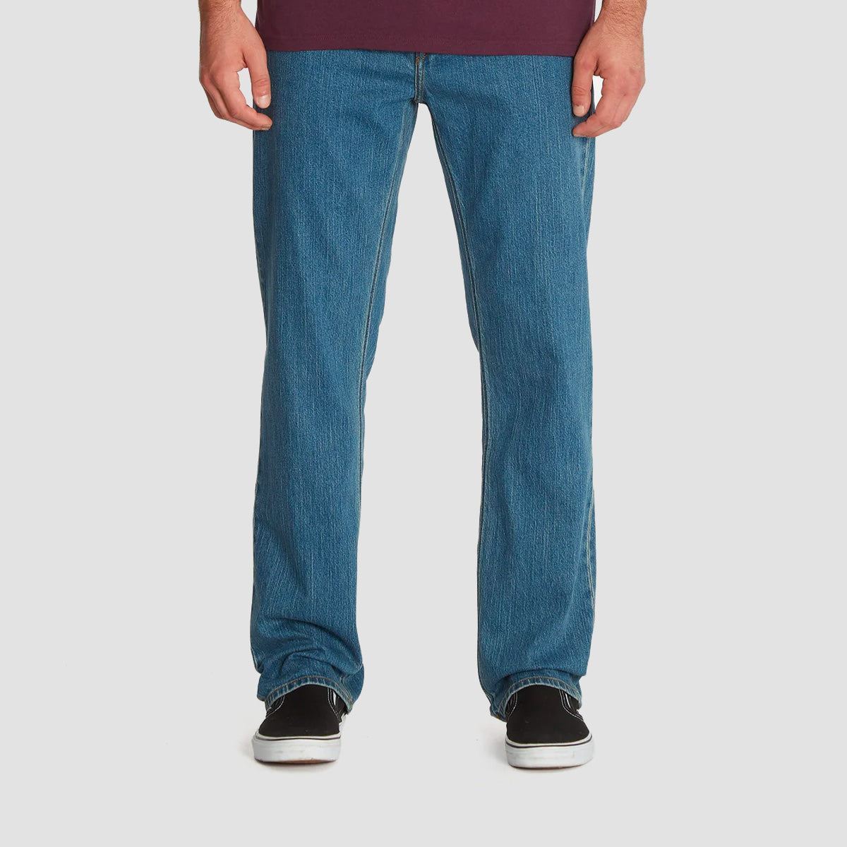 Volcom Solver Modern Straight Fit Jeans Aged Indigo