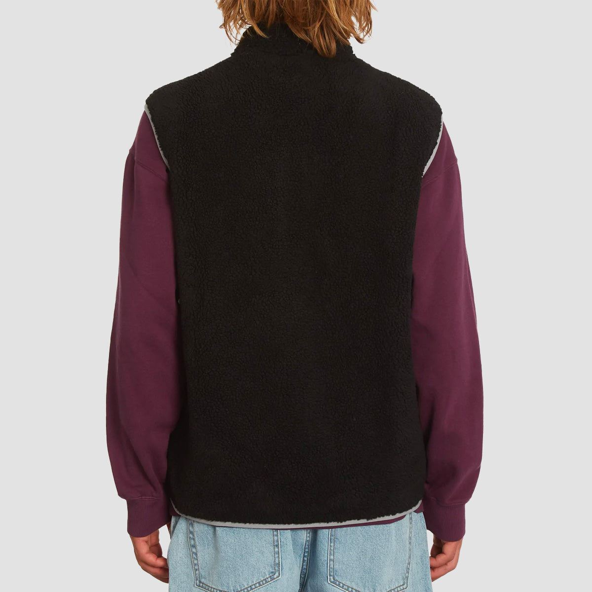 Volcom Muzzer Fuzzar Earth Tripper Vest Jacket Black