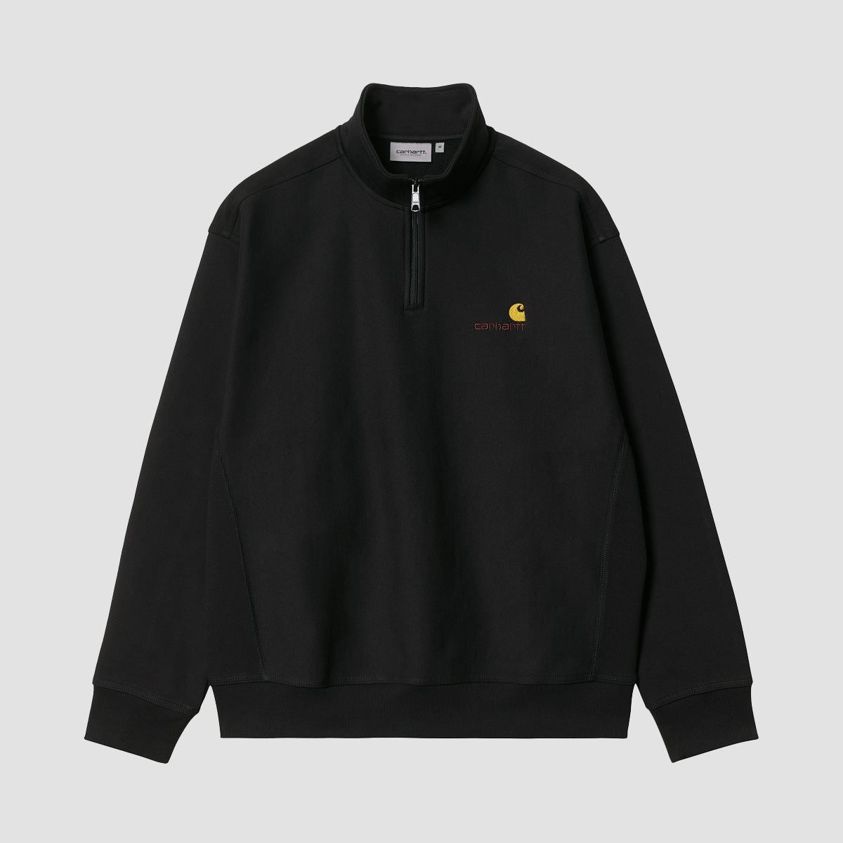 Carhartt WIP American Script Half Zip Sweatshirt Black
