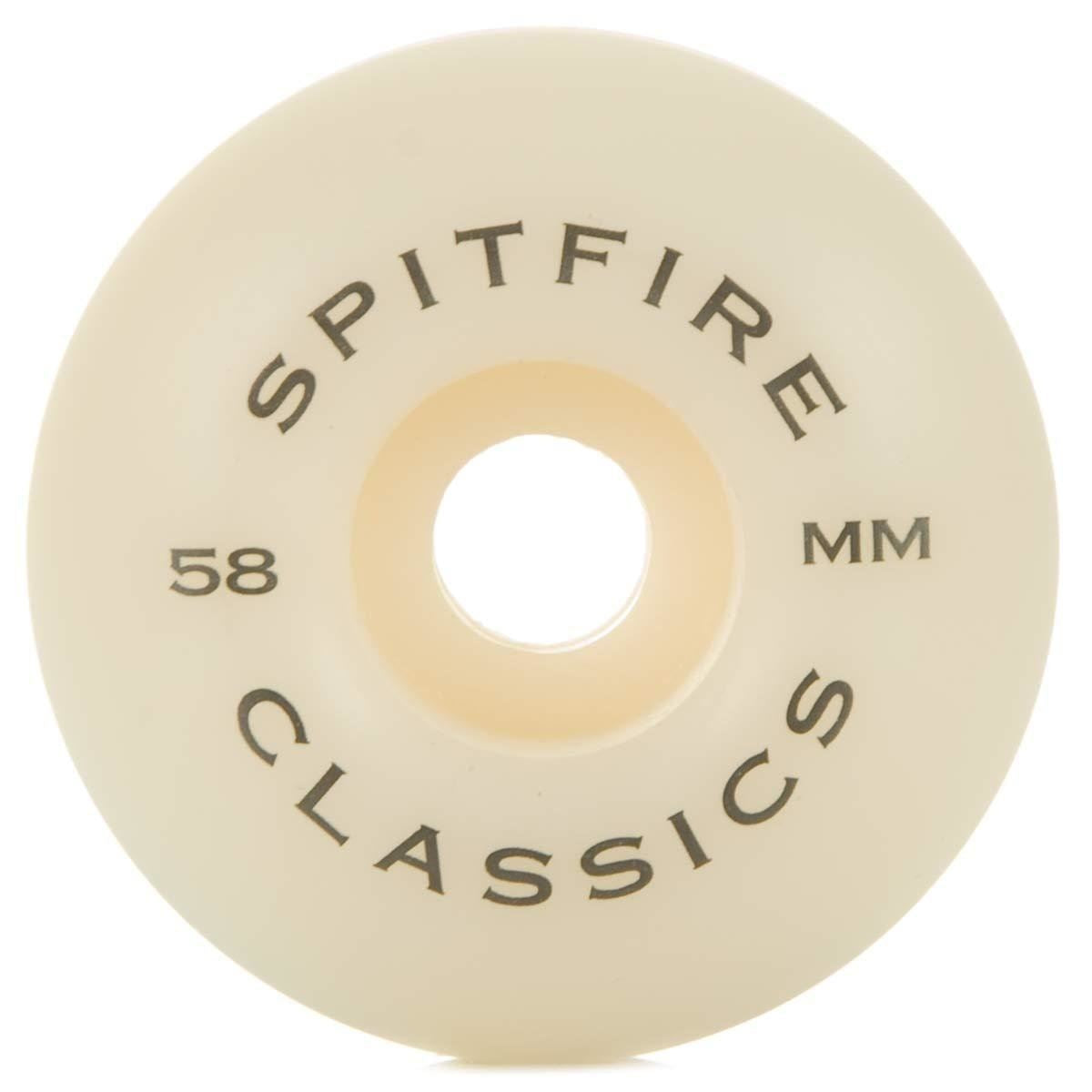 Spitfire Classic Skateboard Wheels White/Purple 58mm