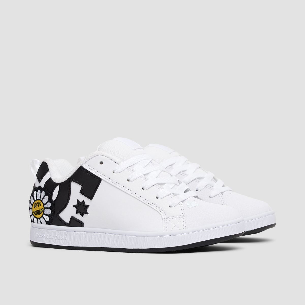 DC Court Graffik Shoes - White/Black/Yellow - Womens