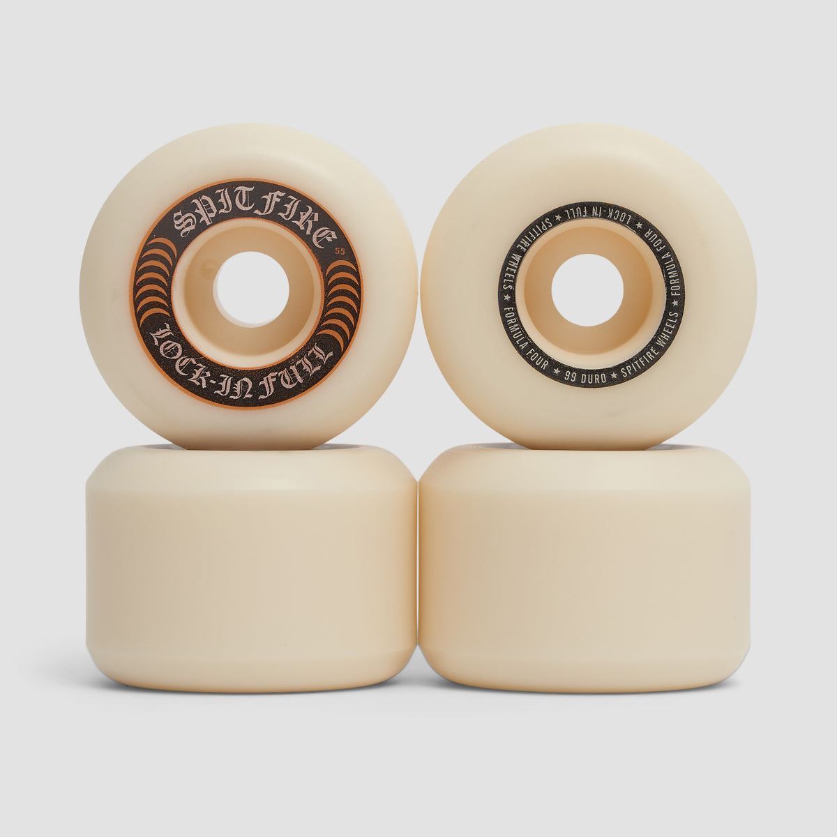 Spitfire Formula Four Lock-In Full 99DU Skateboard Wheels Natural 55mm