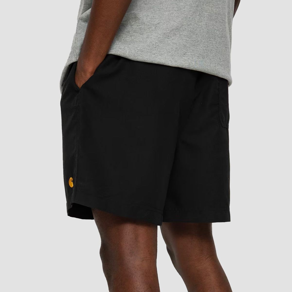 Carhartt WIP Chase Swim Trunk Shorts Black/Gold