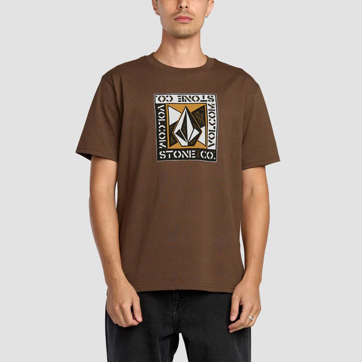 Volcom Angle Iron T-Shirt Brown Stone
