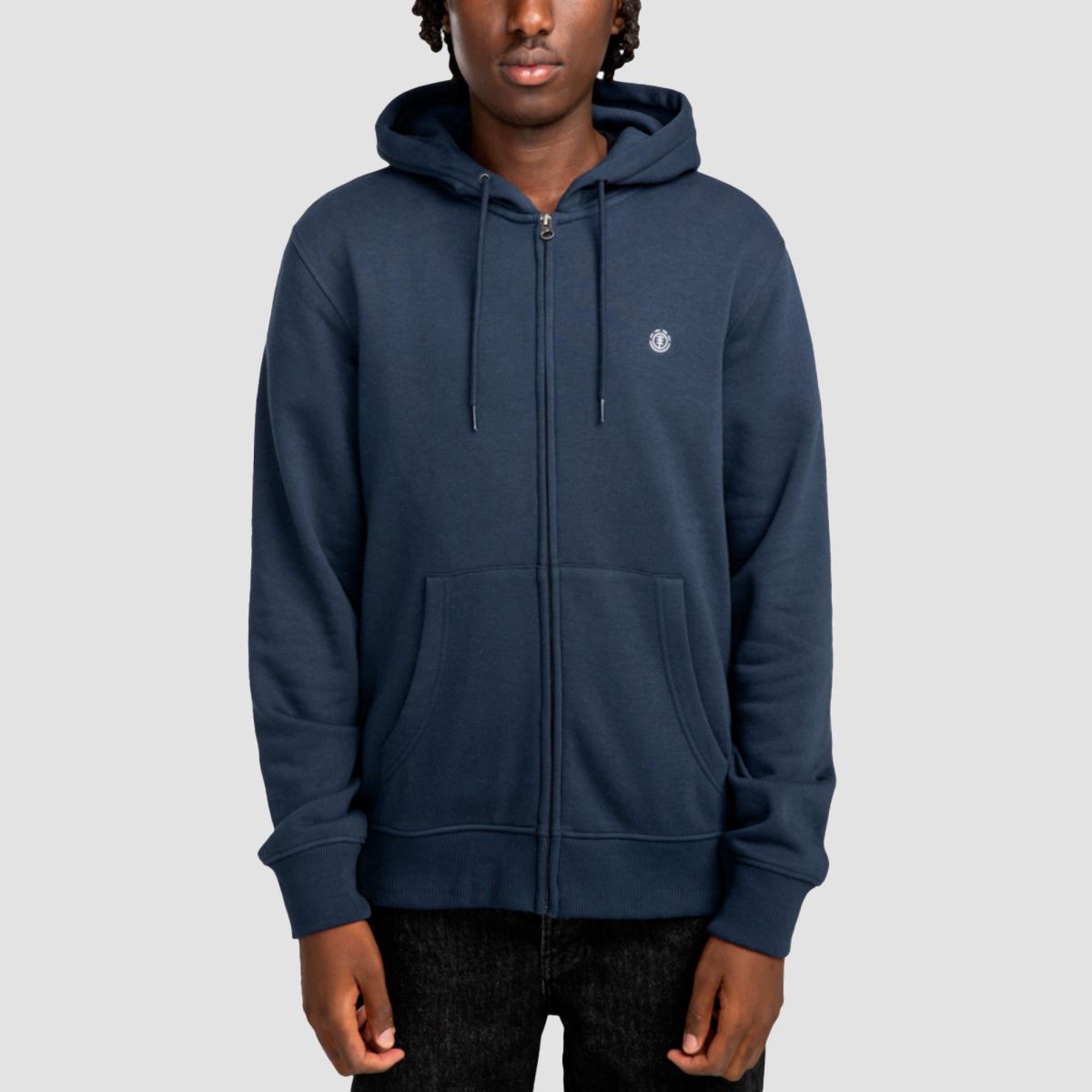 Element Icon Embroidery Zip Hoodie Eclipse Navy