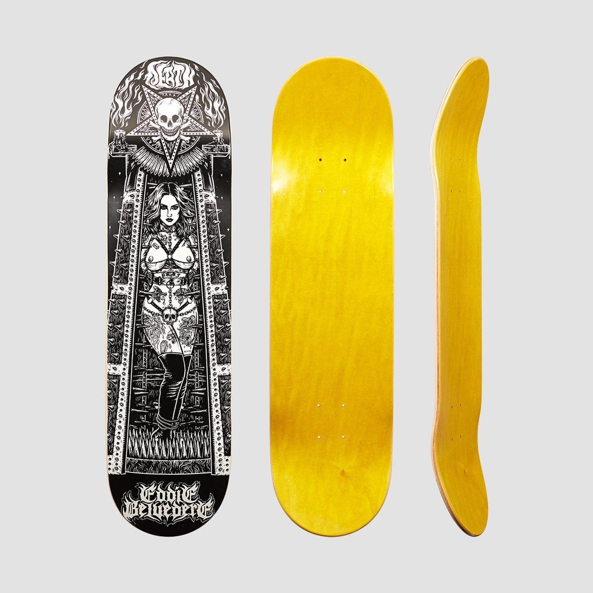 Death Eddie Belvedere Maiden Skateboard Deck - 8.25"