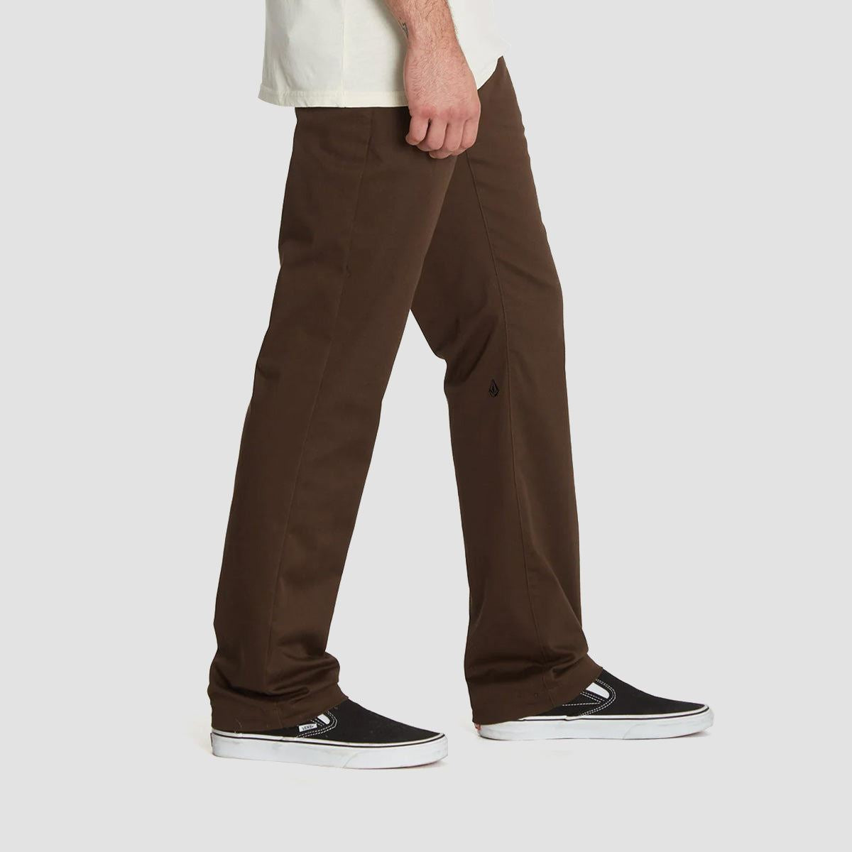 Volcom Frickin Modern Stretch Chino Pants Dark Brown