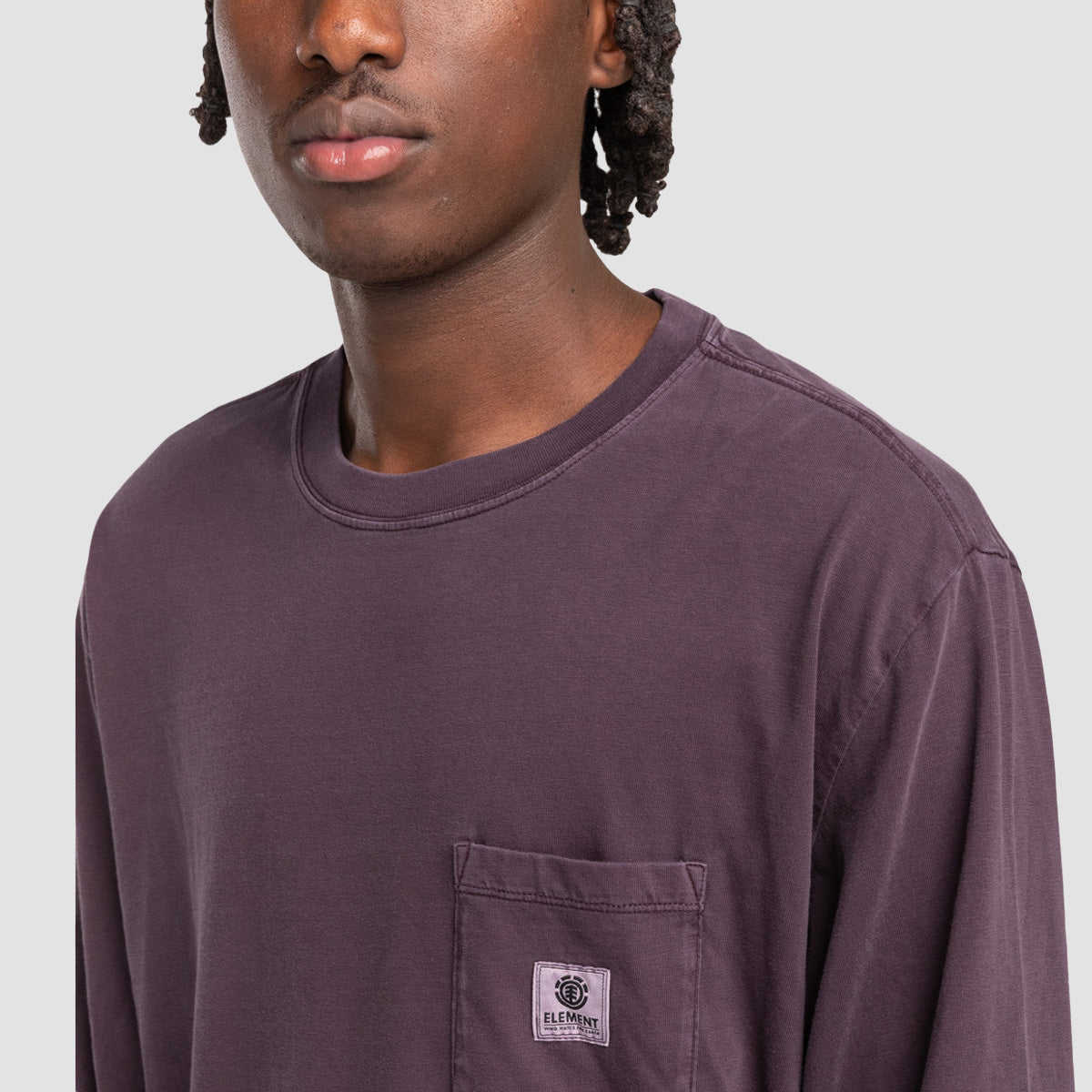 Element Basic Pocket Longsleeve T-Shirt Plum Perfect