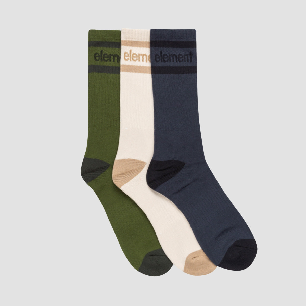 Element Clearsight 3.0 Socks 3 Pack Blue/Oat/Rifle Green