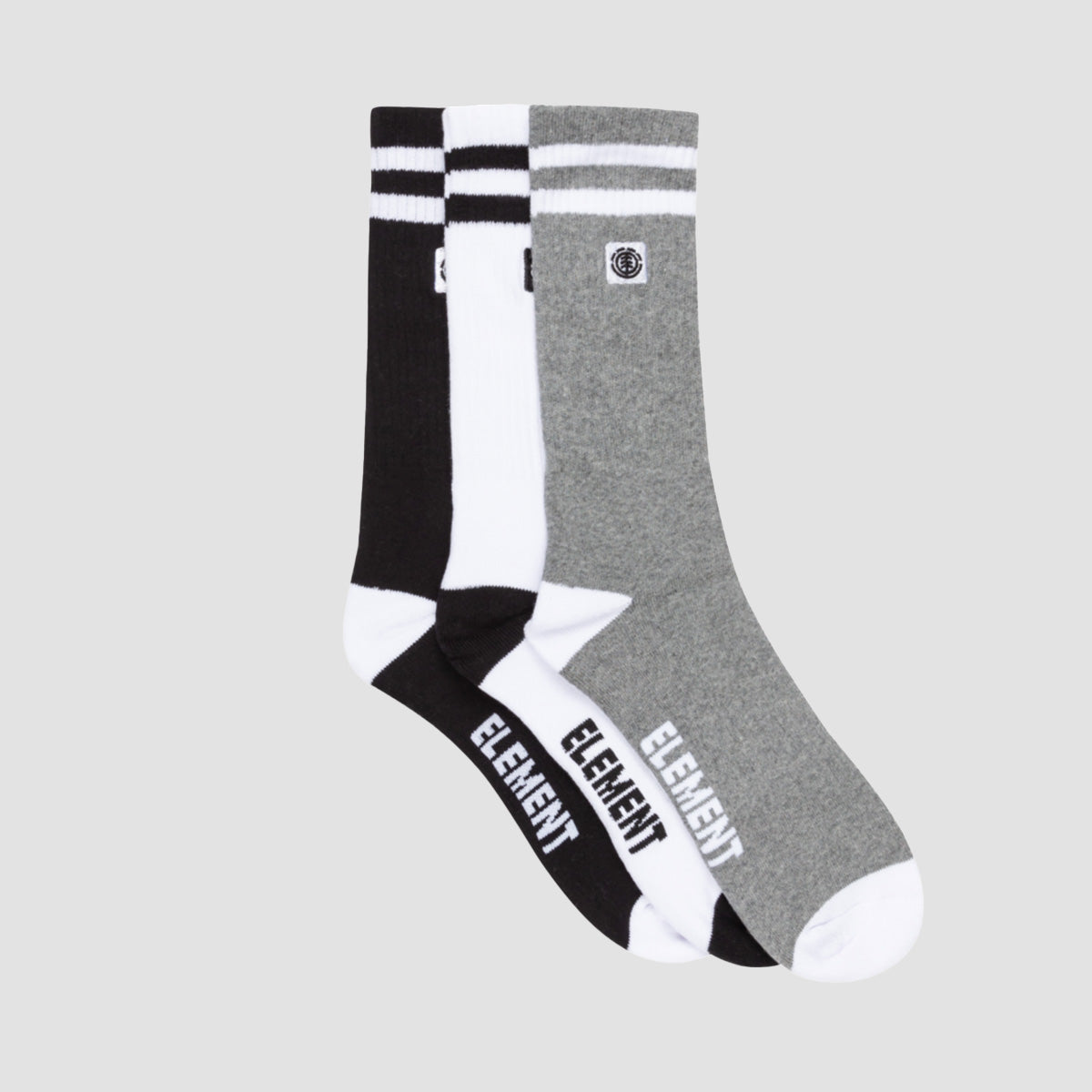 Element Clearsight Socks 3 Pack Black/White/Grey Heather