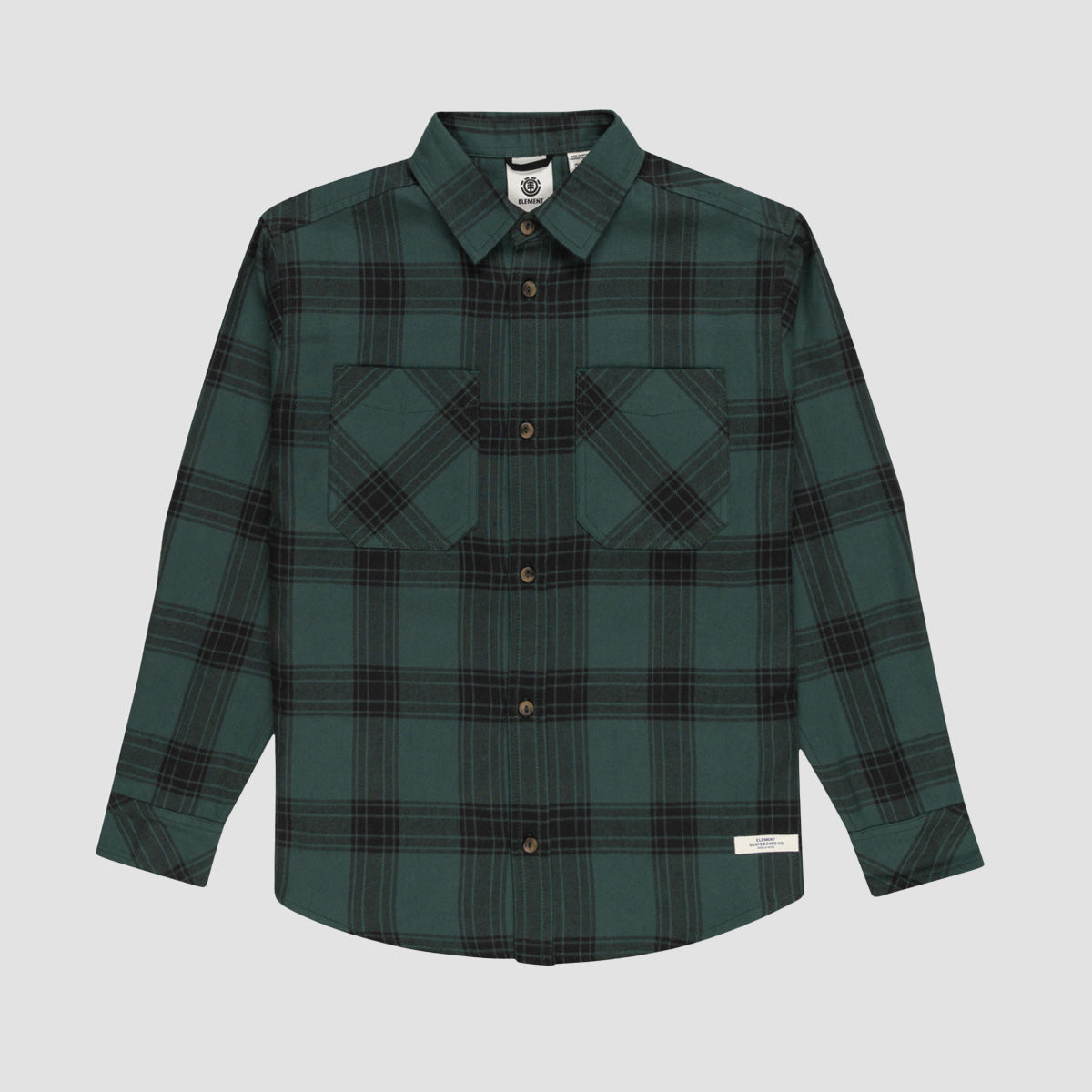 Element Compass Longsleeve Shirt Trekking Green Plaid - Kids