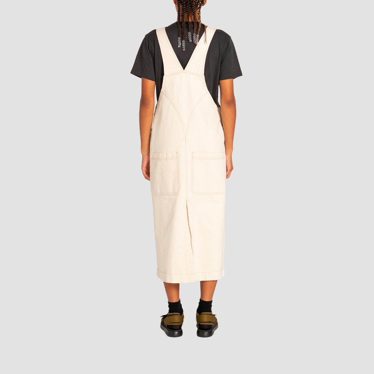 Element Denim Dungaree Dress Natural - Womens