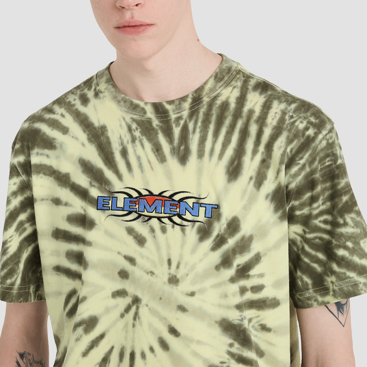 Element EAXE T-Shirt Wax Yellow Swirl Tiedye