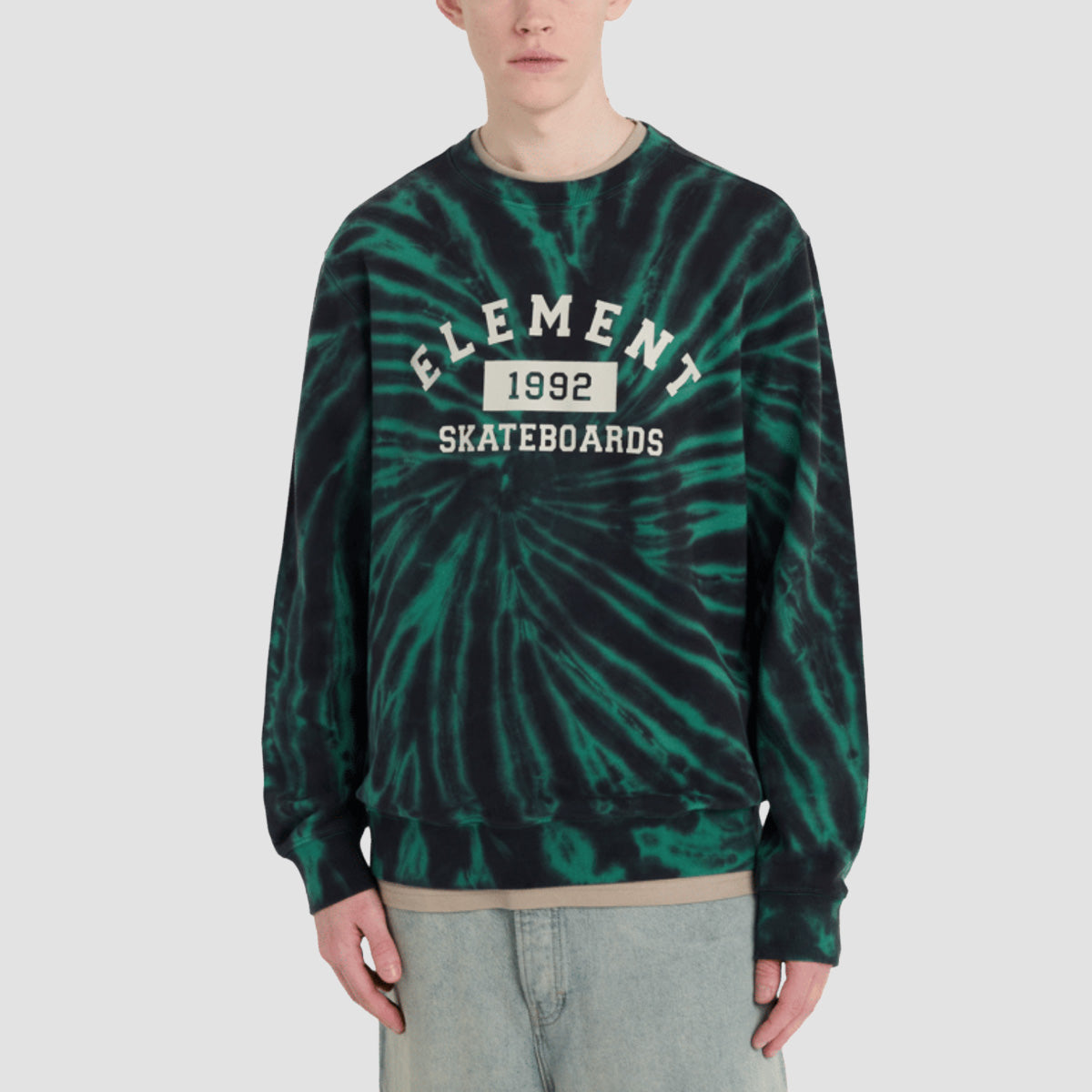 Element Home Team Tie Dye Crew Sweatshirt Fir