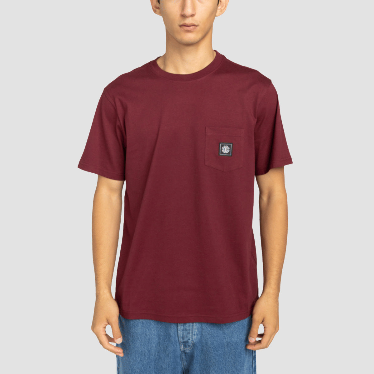 Element Icon Label Pocket T-Shirt Zinfandel