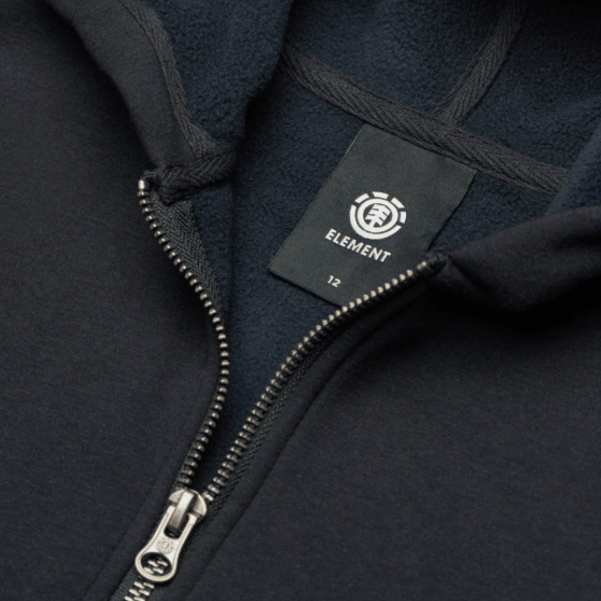 Element Icon Rain Zip Hoodie Flint Black - Kids
