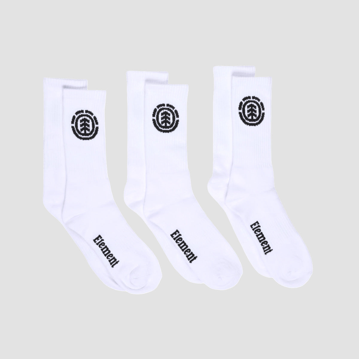 Element Icon Socks 3 Pack Optic White