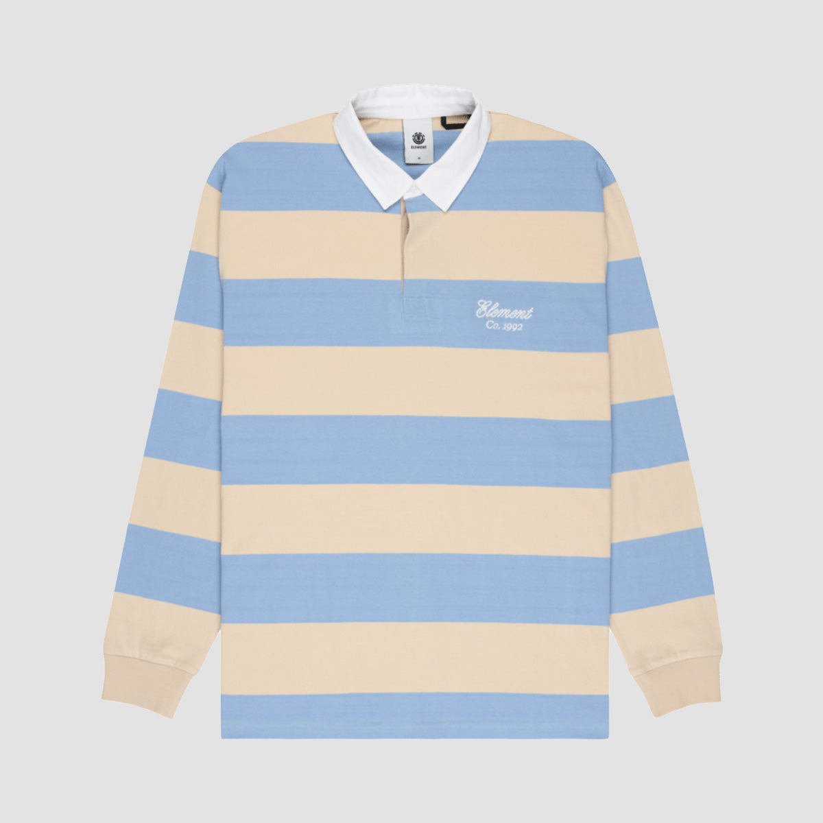 Element Script Rugby Polo Shirt Faded Denim/Oyster Grey