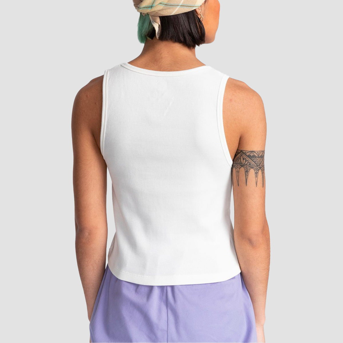 Element Smile Cropped Tank Top Off White - Womens
