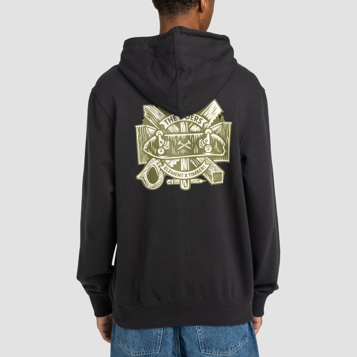 Element X Timber Supply Pullover Hoodie Off Black