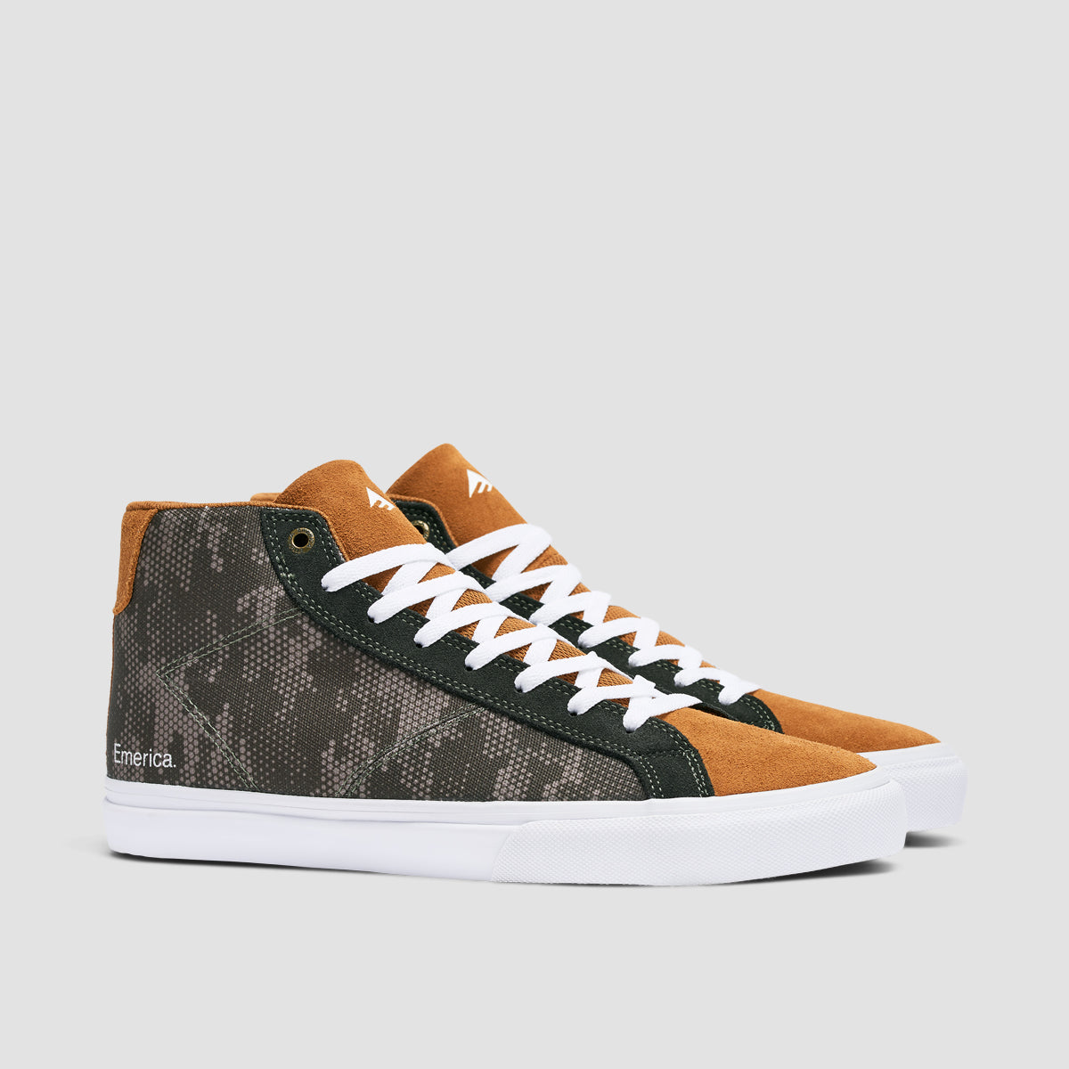 Emerica Omen High Top Shoes Olive/Tan