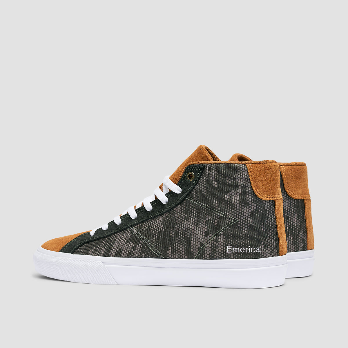 Emerica Omen High Top Shoes Olive/Tan