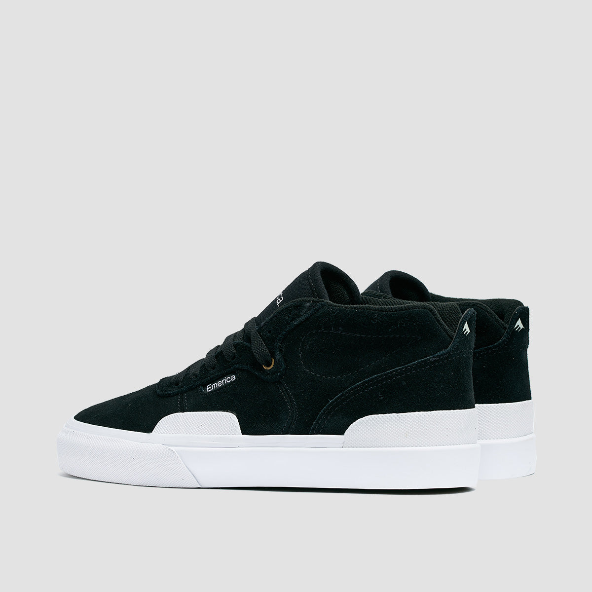 Emerica Pillar Mid Top Shoes Black/White/Gold - Kids