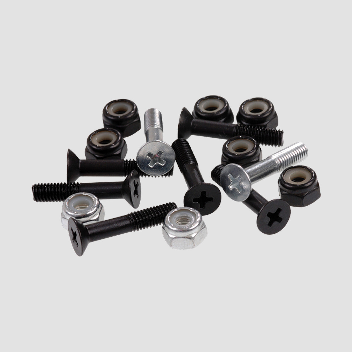 Enuff Phillips Head Truck Bolts x8 (6 Black, 2 Silver) - 1 Inch