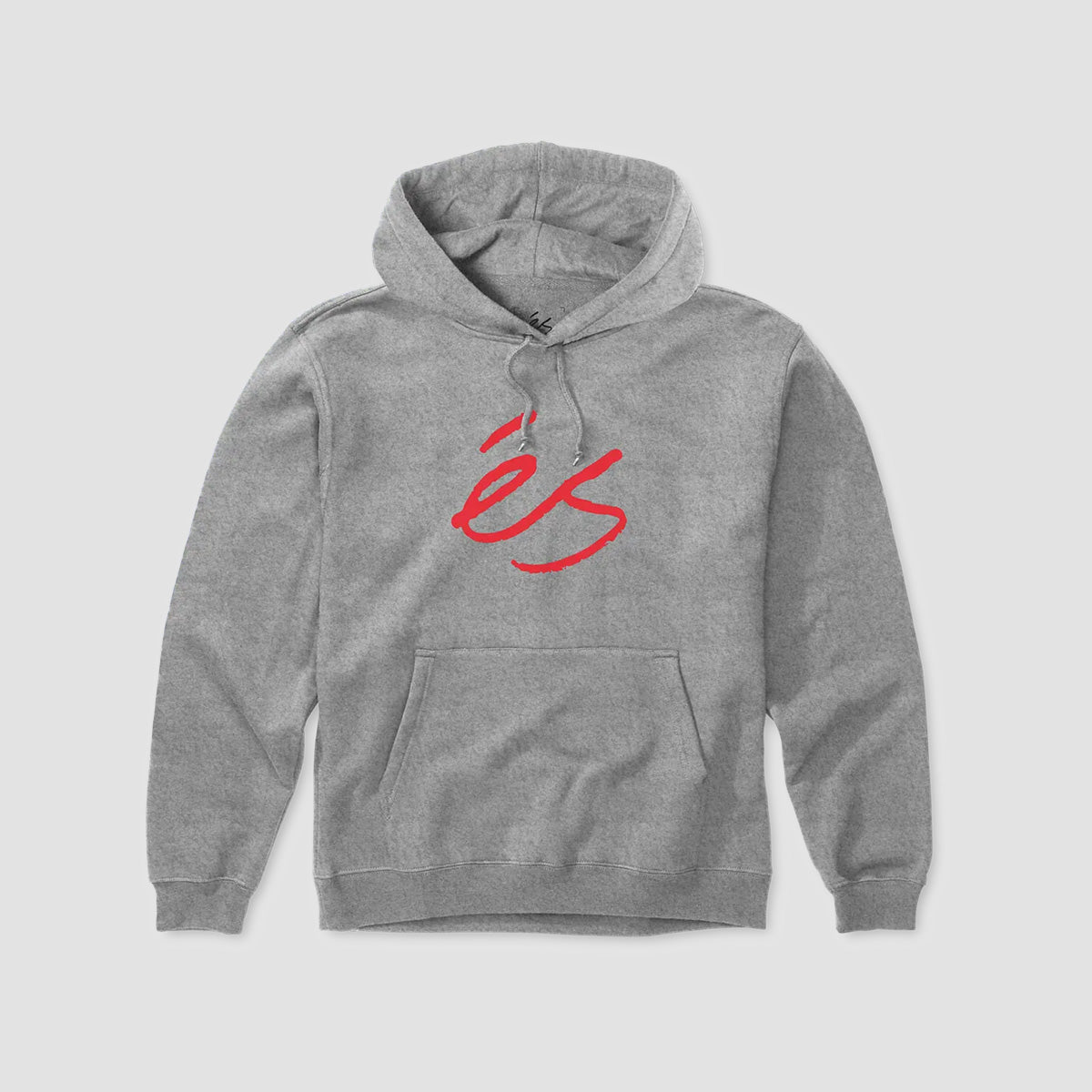 eS Script Pullover Hoodie Grey/Red