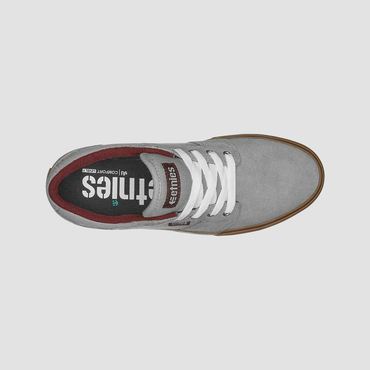 Etnies Barge LS Shoes - Grey/Gum/Red
