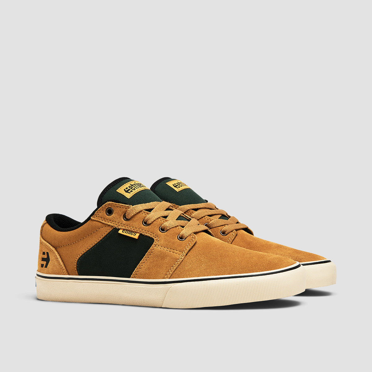 Etnies Barge LS Shoes - Tan/Green