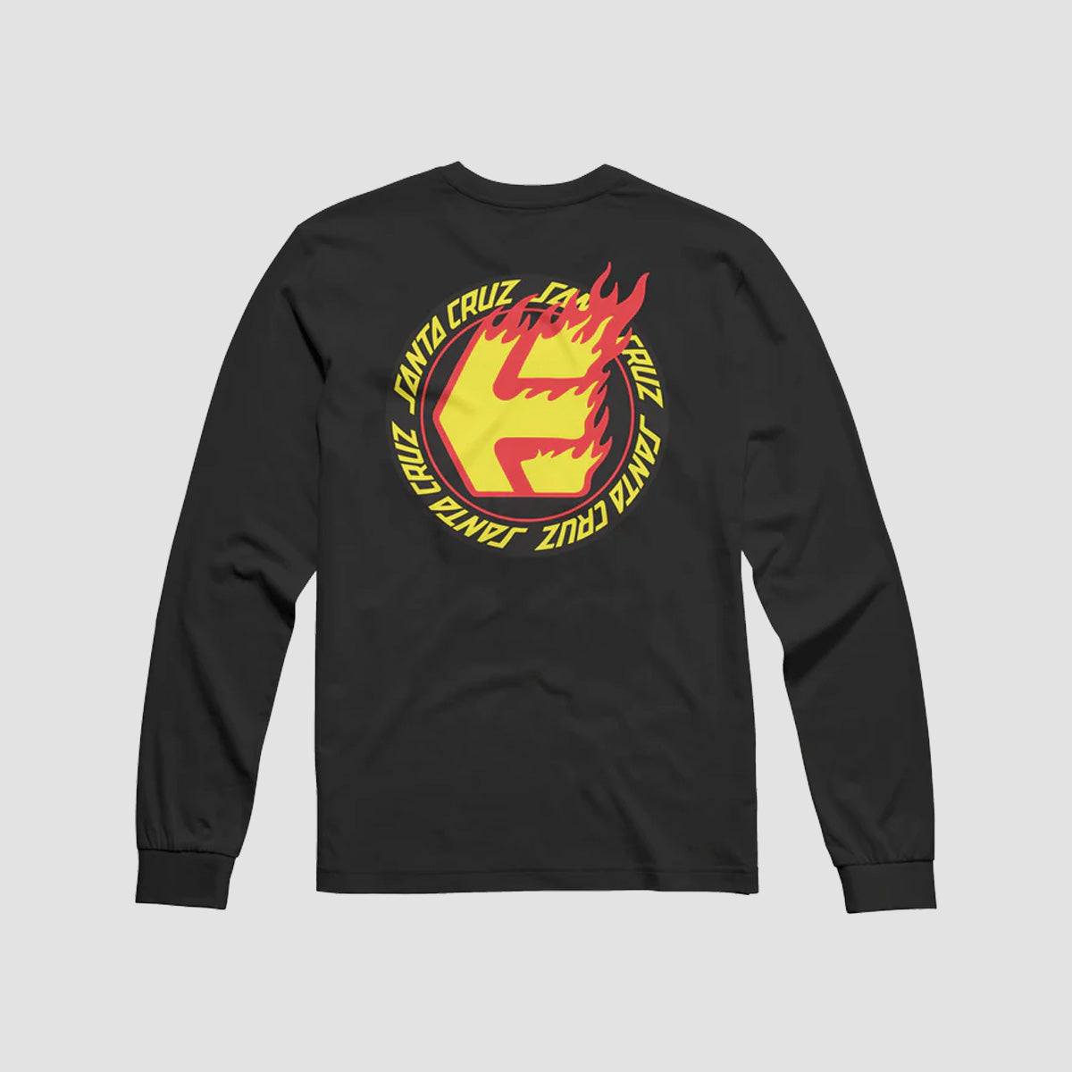 Etnies X Santa Cruz Flame Longsleeve T-Shirt Black