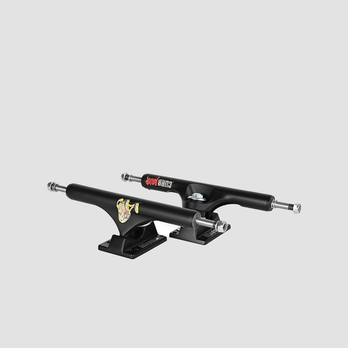 Slappy x Heroin ST1 Curb Killer Skateboard Trucks 1 Pair Matte Black - 10"