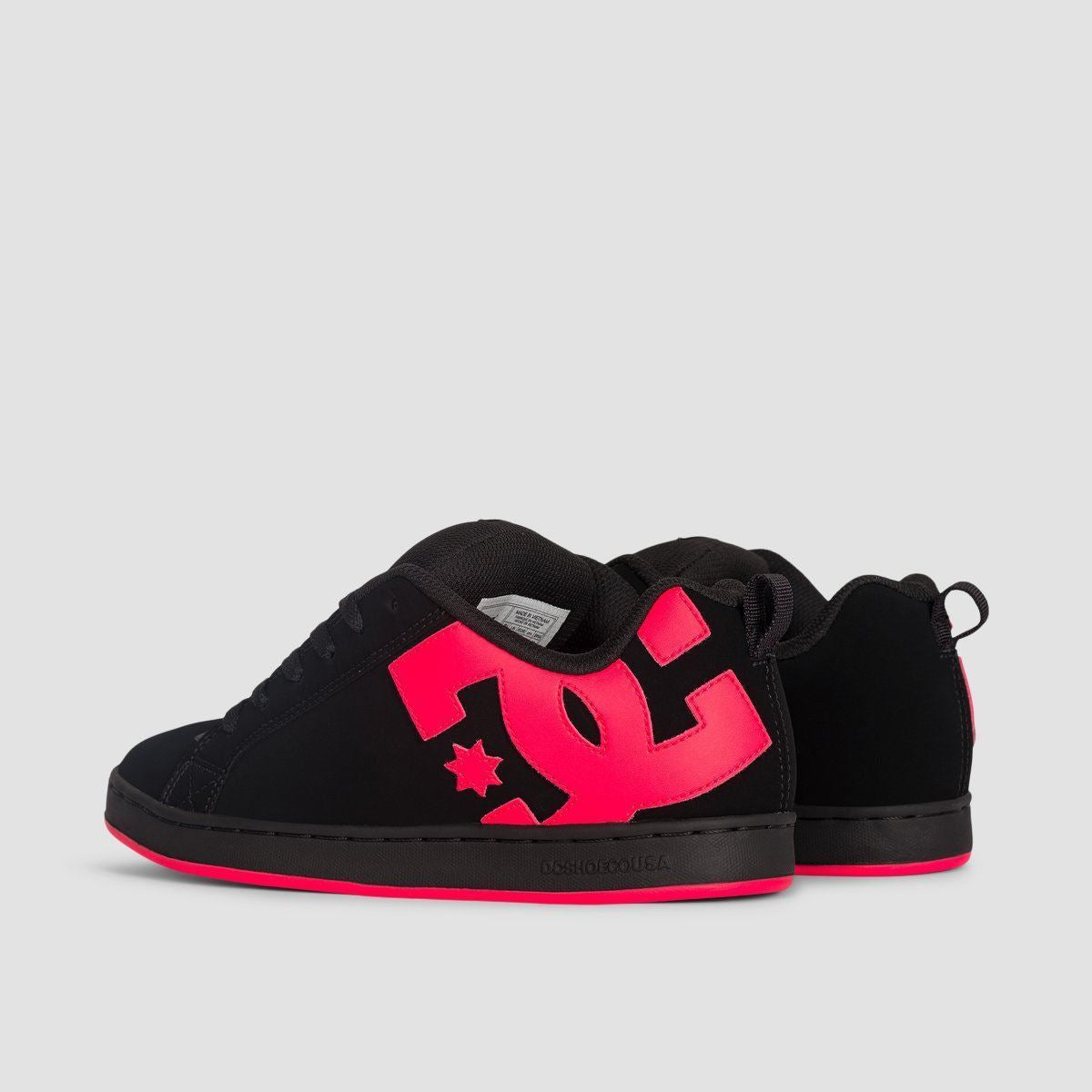 DC Court Graffik Shoes - Black/Hot Pink - Womens